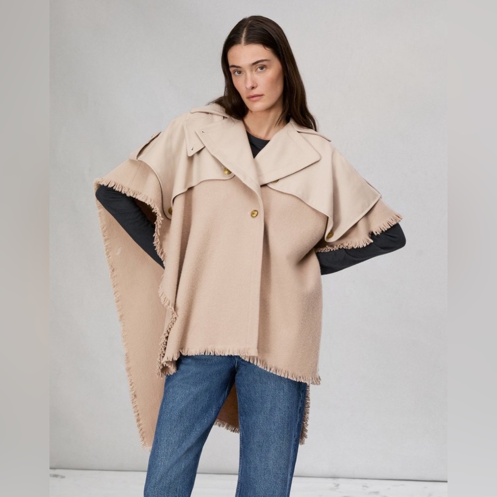 NWT Rag & Bone Trench Wool Poncho One Size